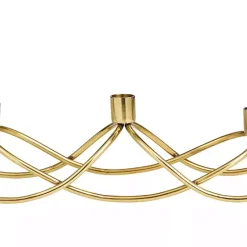 Outlet Kirklands Home Stainless Steel Curved Candelabra Gold