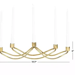 Outlet Kirklands Home Stainless Steel Curved Candelabra Gold