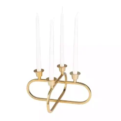 Discount Kirklands Home Stainless Steel Geometric Candle Holder Gold