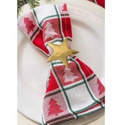 Discount Kirklands Home Gold Star Napkin Rings, Set of 6