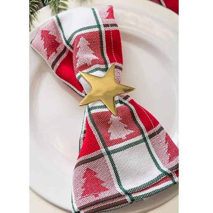 Discount Kirklands Home Gold Star Napkin Rings, Set of 6