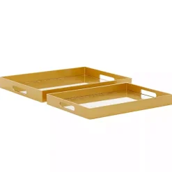 New Kirklands Home Sun Star 2-pc. Mirrored Tray Set Gold