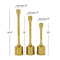 Online Kirklands Home Taper Candle Holders, Set of 3 Gold