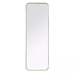 Best Kirklands Home Gold Thin Iron Frame Curved Corner Mirror