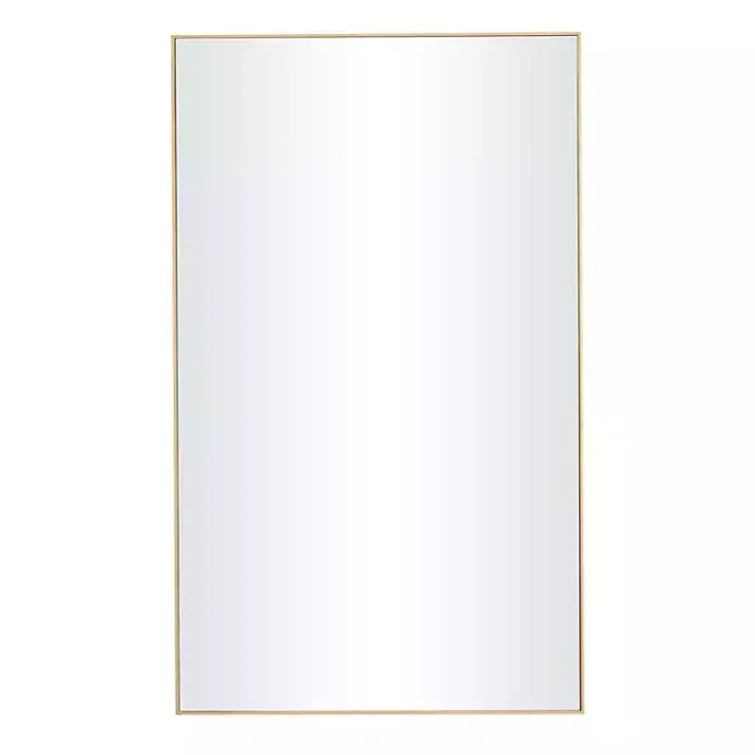 Sale Kirklands Home Gold Wood Rectangular Wall Mirror, 24x40 in.