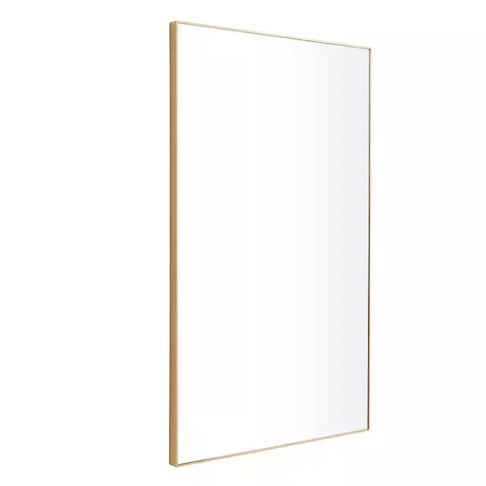 Sale Kirklands Home Gold Wood Rectangular Wall Mirror, 24x40 in.