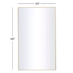 Sale Kirklands Home Gold Wood Rectangular Wall Mirror, 24x40 in.