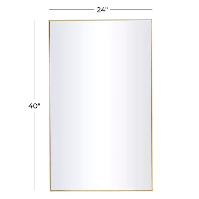 Sale Kirklands Home Gold Wood Rectangular Wall Mirror, 24x40 in.