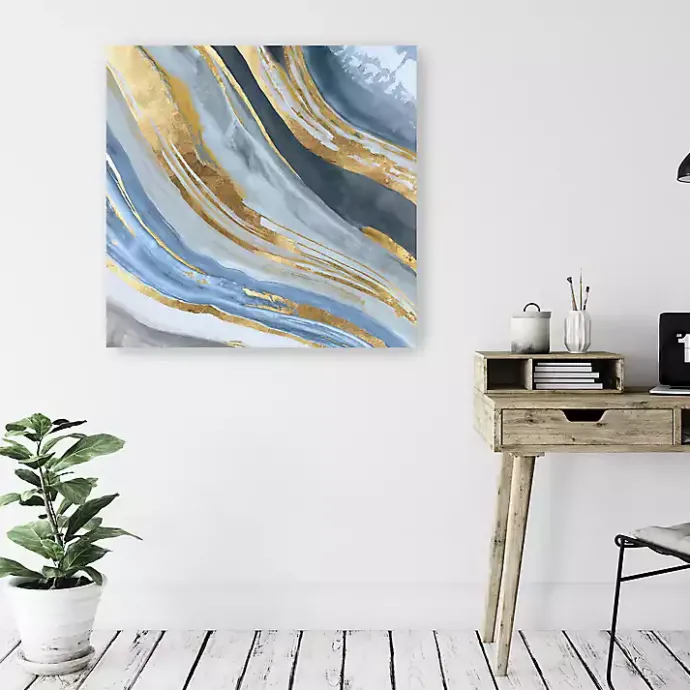 New Kirklands Home Golden Agate II Giclee Canvas Art Print, 40x40 in.