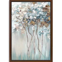 Best Kirklands Home Golden Blue Forest Framed Canvas Art Print