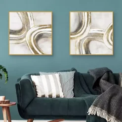 Best Kirklands Home Golden Contours Framed Canvas Art Prints, Set of 2