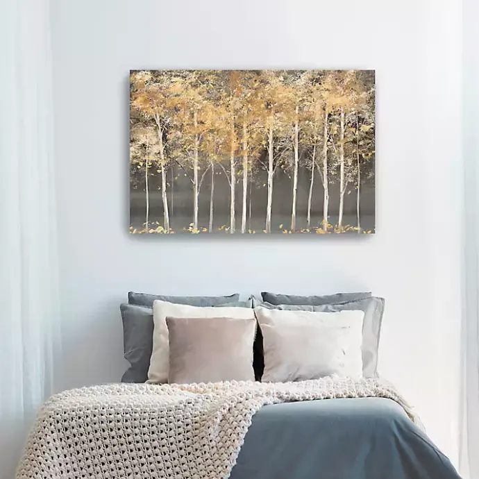 Clearance Kirklands Home Golden Forest Light Giclee Canvas Art Print