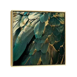 Best Kirklands Home Golden Gilt Feathers Canvas Framed Art
