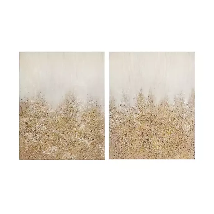 Best Kirklands Home en Glimmer Canvas Art Prints, Set of 2 Gold