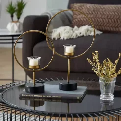 Kirklands Home Golden Halo 2-pc. Candle Holder Set