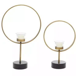 Kirklands Home Golden Halo 2-pc. Candle Holder Set