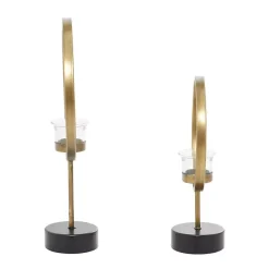 Kirklands Home Golden Halo 2-pc. Candle Holder Set