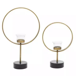 Kirklands Home Golden Halo 2-pc. Candle Holder Set