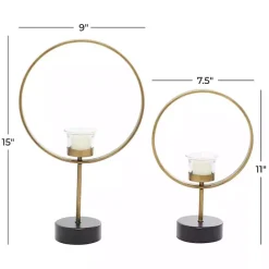 Kirklands Home Golden Halo 2-pc. Candle Holder Set