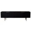 Discount Kirklands Home Golden Onyx Ribbed Side Console Table