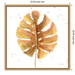 Outlet Kirklands Home Golden Palm Framed Canvas Art Print