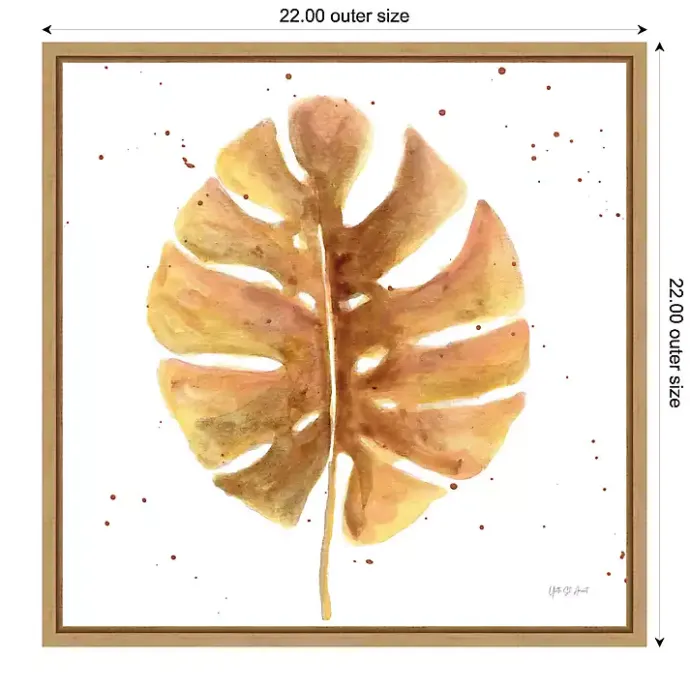 Outlet Kirklands Home Golden Palm Framed Canvas Art Print