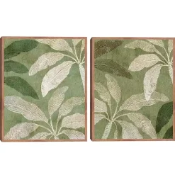 Online Kirklands Home Golden Palms Framed Canvas Art Prints, Set of 2