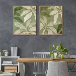 Online Kirklands Home Golden Palms Framed Canvas Art Prints, Set of 2