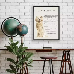 Online Kirklands Home Golden Retriever Boxer Facts Framed Wall Plaque