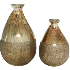 Online Kirklands Home en Rustic Blown Glass Bulb Vases, Set of 2 Gold