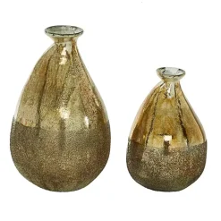 Online Kirklands Home en Rustic Blown Glass Bulb Vases, Set of 2 Gold