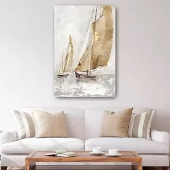 New Kirklands Home Golden Sails Canvas Art Print