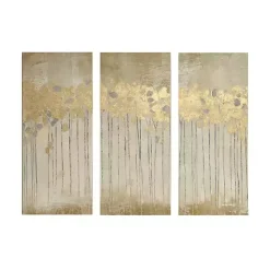 Sale Kirklands Home en Sandy Forest Canvas Art Prints, Set of 3 Gold