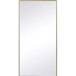 Clearance Kirklands Home Golden Simple Rectangular Frame Wall Mirror