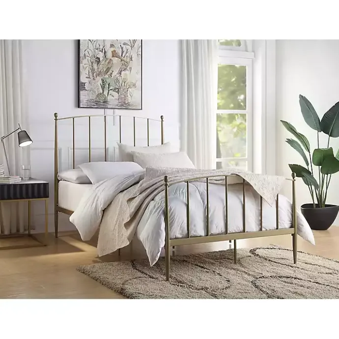 Online Kirklands Home en Sun Modern Arch Full Bed Frame Gold