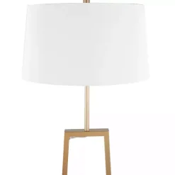 Online Kirklands Home Golden Triangle Marble Shelf Floor Lamp White