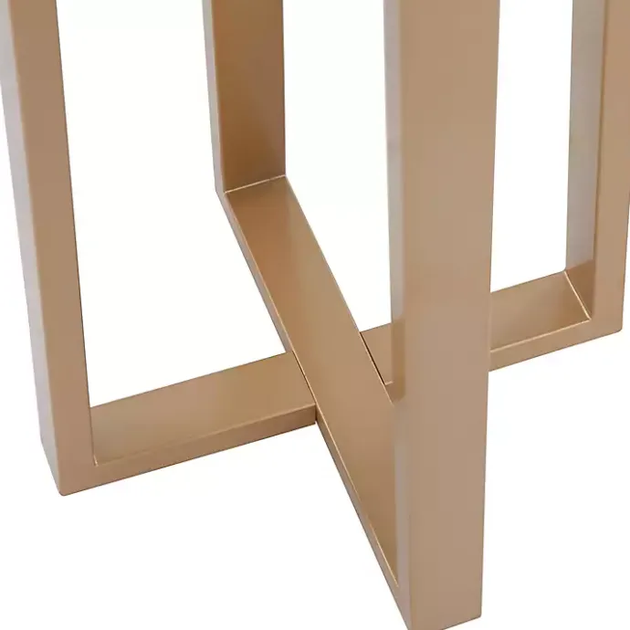 Online Kirklands Home Golden Triangle Marble Shelf Floor Lamp White