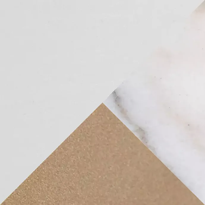 Online Kirklands Home Golden Triangle Marble Shelf Floor Lamp White