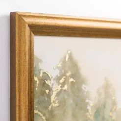 New Kirklands Home Golden Watercolor Treeline Framed Canvas Art Print