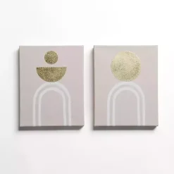 Sale Kirklands Home Golden White Arch Canvas Art Prints, Set of 2