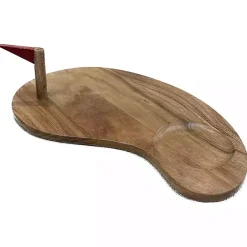 Discount Kirklands Home Golf Serving Board with Detachable Flag Brown