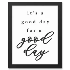 Sale Kirklands Home Good Day for a Good Day Framed Canvas Wall Plaque