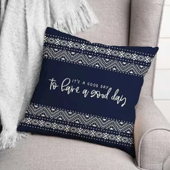 Clearance Kirklands Home Good Day Pillow Blue