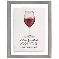 Outlet Kirklands Home Good Friends Good Wine Wall Plaque