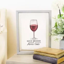 Outlet Kirklands Home Good Friends Good Wine Wall Plaque