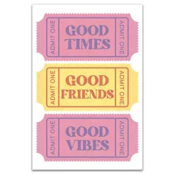 New Kirklands Home Good Vibes Ticket Stub Canvas Art Print