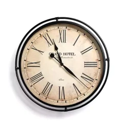 Hot Kirklands Home Grand Hotel Metal Wall Clock