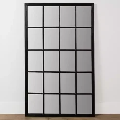 Outlet Kirklands Home Grande Black Window Pane Leaner Mirror
