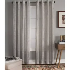 Discount Kirklands Home Graphite Stripe Single Curtain Panel, 84 in.