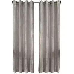 Discount Kirklands Home Graphite Stripe Single Curtain Panel, 84 in.